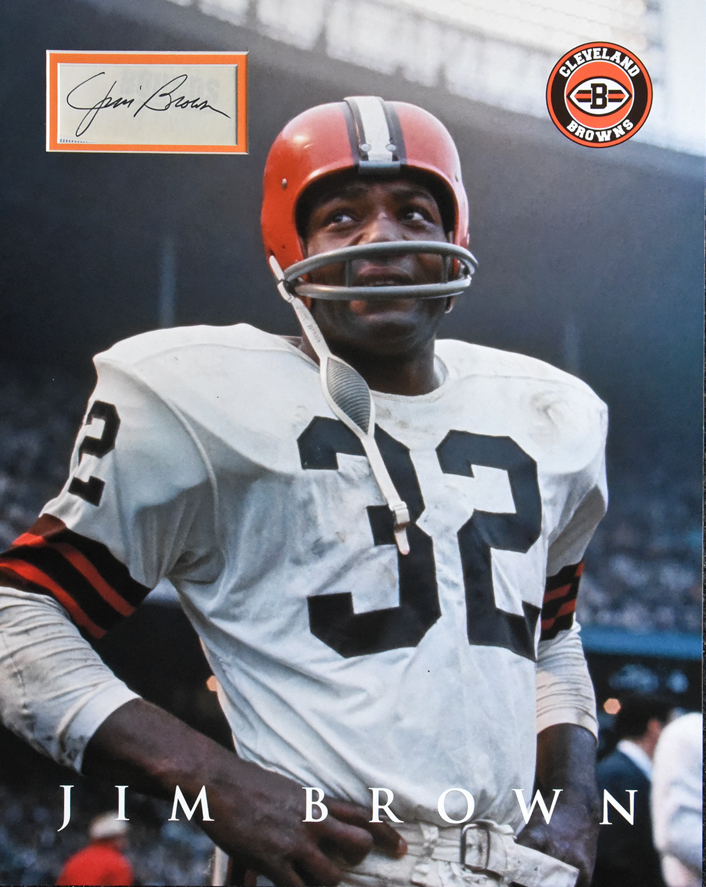 JIM BROWN custom 16×20 “Cleveland Browns” mat