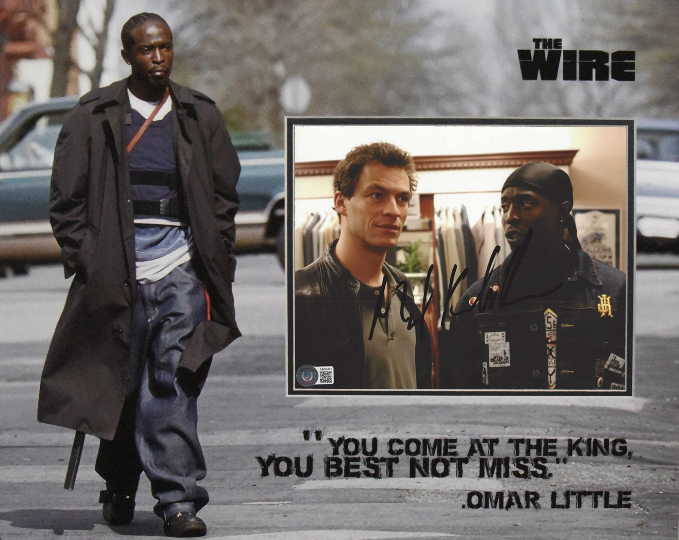 THE WIRE 16×20 “Omar” mat for signed MICHAEL K. WILLIAMS 8×10 photo