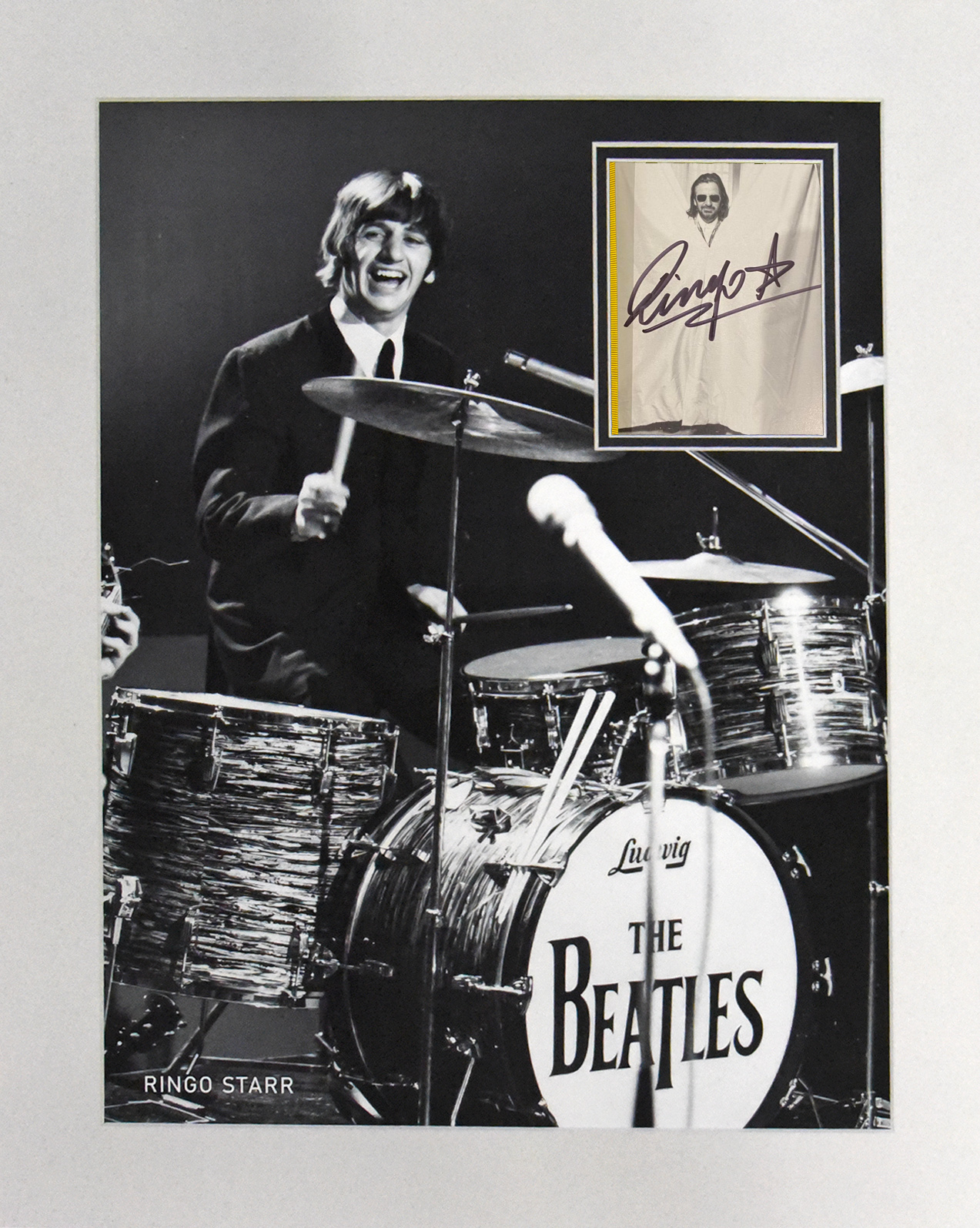 RINGO STARR custom 12×16 mat for cut autograph