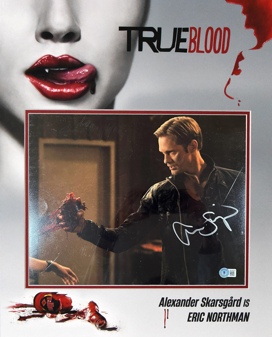 TRUE BLOOD custom 16×20 mat for Alexander Skarsgård signed 11×14 photo
