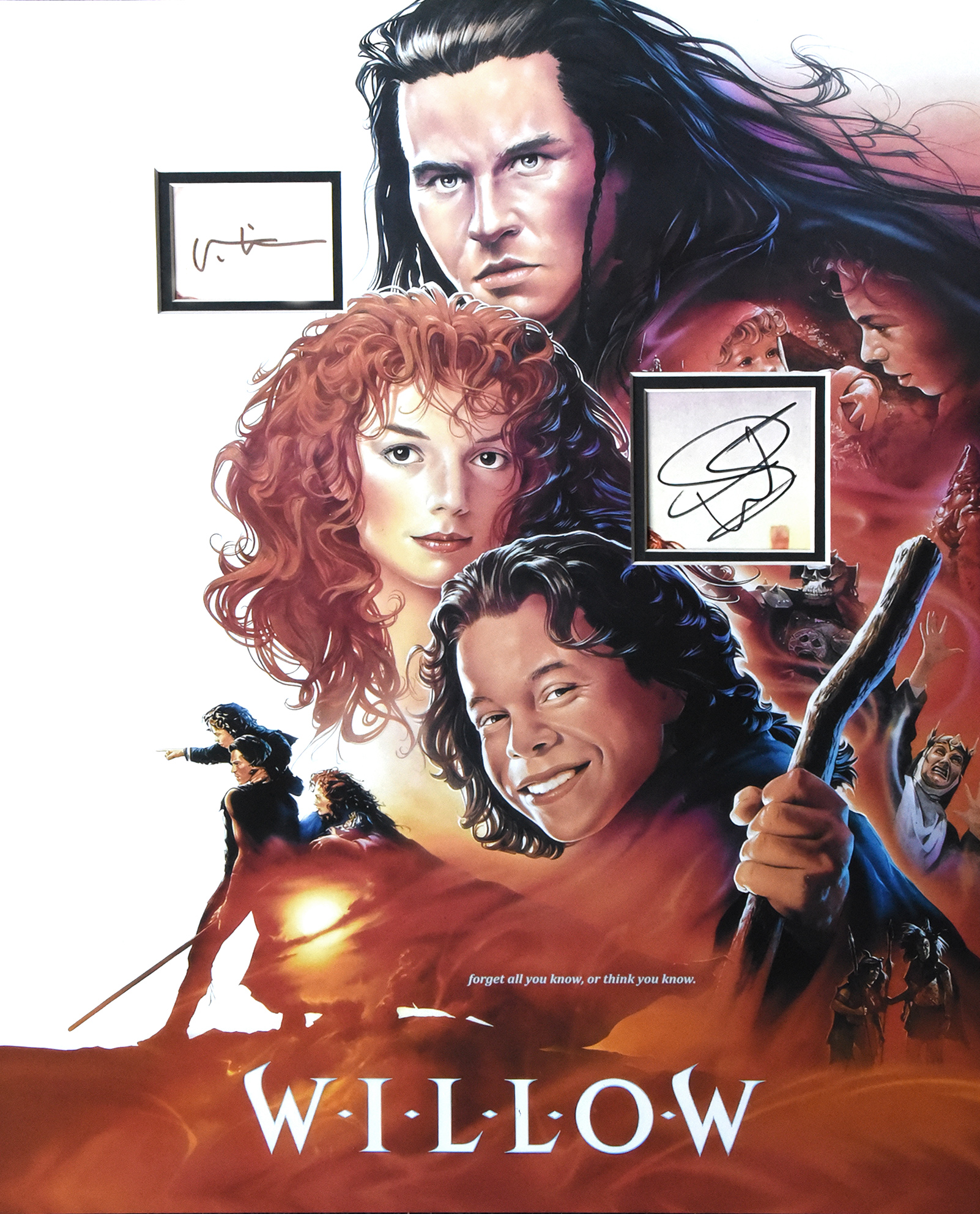 WILLOW custom 16×20 mat for VAL & WARWICK cut autographs