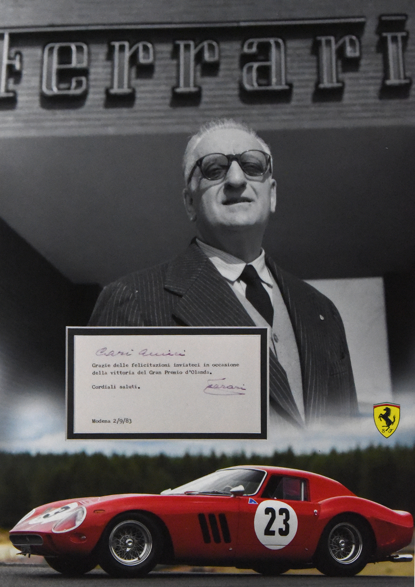 FERRARI 12×16 custom mat for ENZO signed cut
