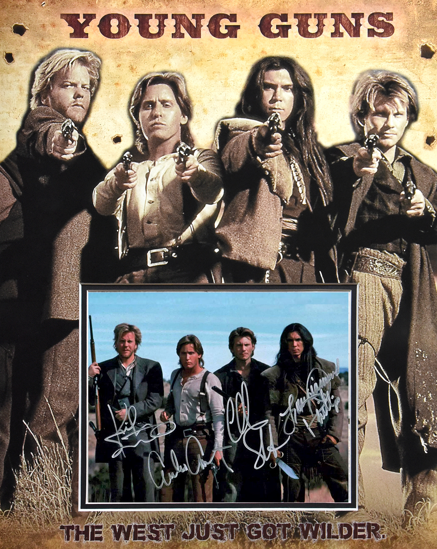 YOUNG GUNS custom 16×20 mat for 8×10 signed photo