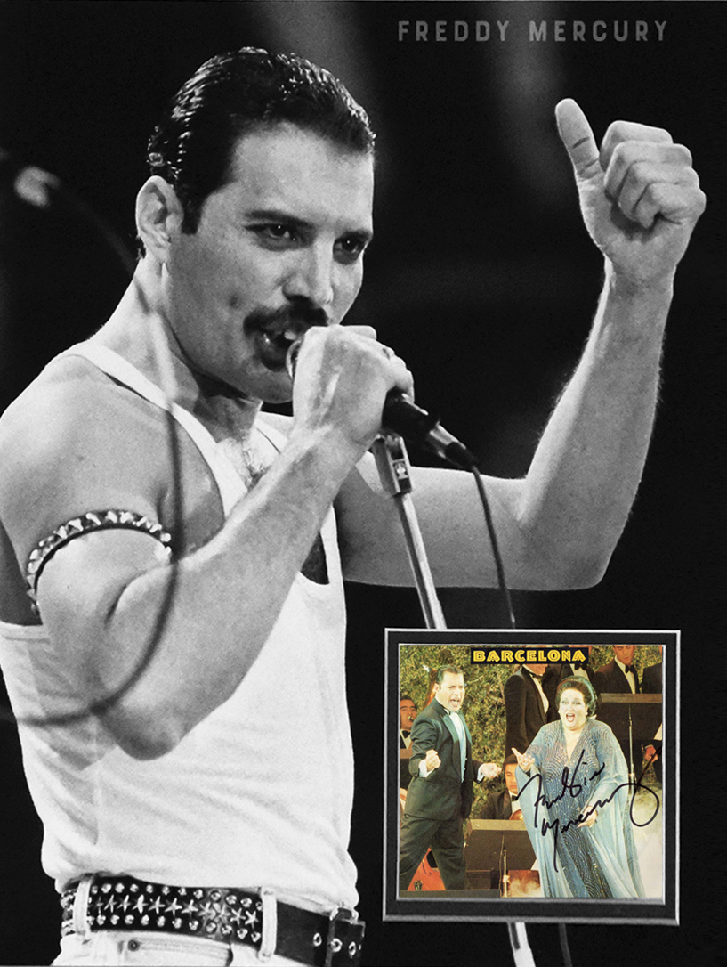 FREDDIE MERCURY custom 12×16 mat for autographed CD cover