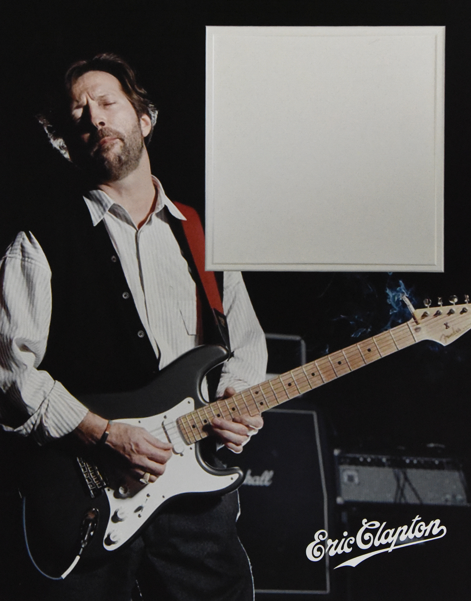 ERIC CLAPTON custom 12×16 mats for signed 5×7 photo
