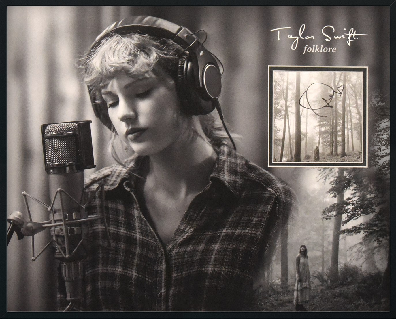 FOLKLORE custom 16×20 mat for TAYLOR SWIFT autographed CD cover
