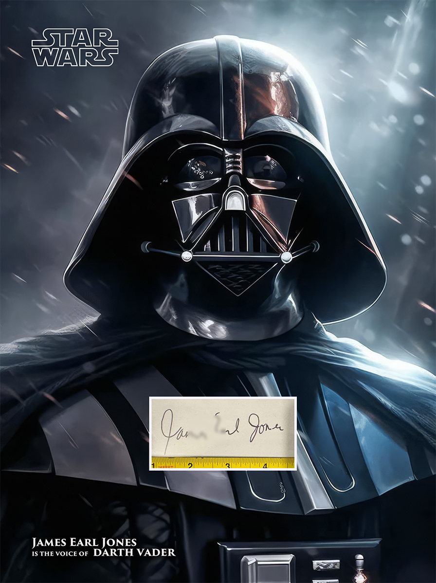 DARTH VADER custom 12×16 mats for JAMES EARL JONES cut autograph