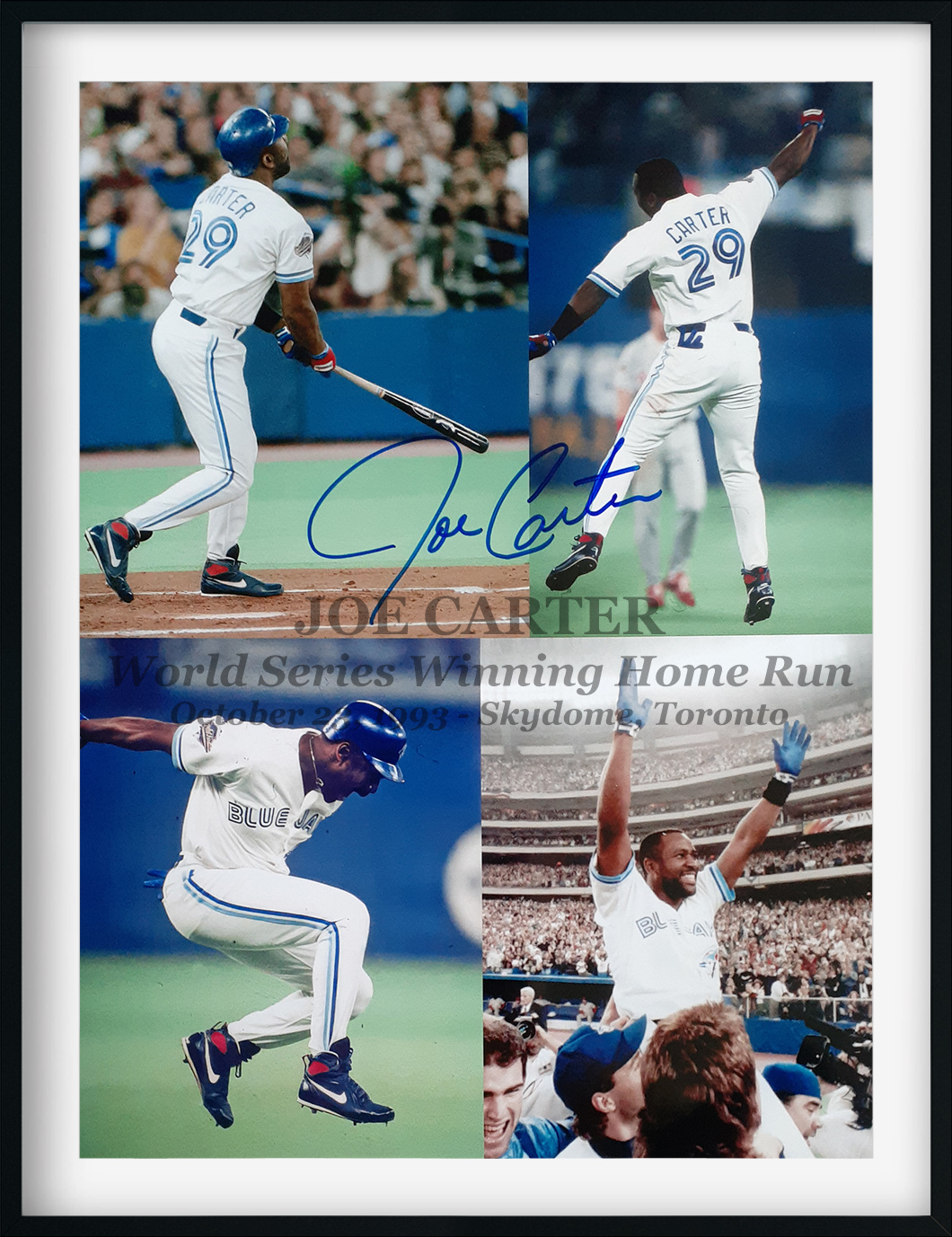[SHOP] JOE CARTER autographed WORLD SERIES WINNING HOME RUN 16×20 framed display