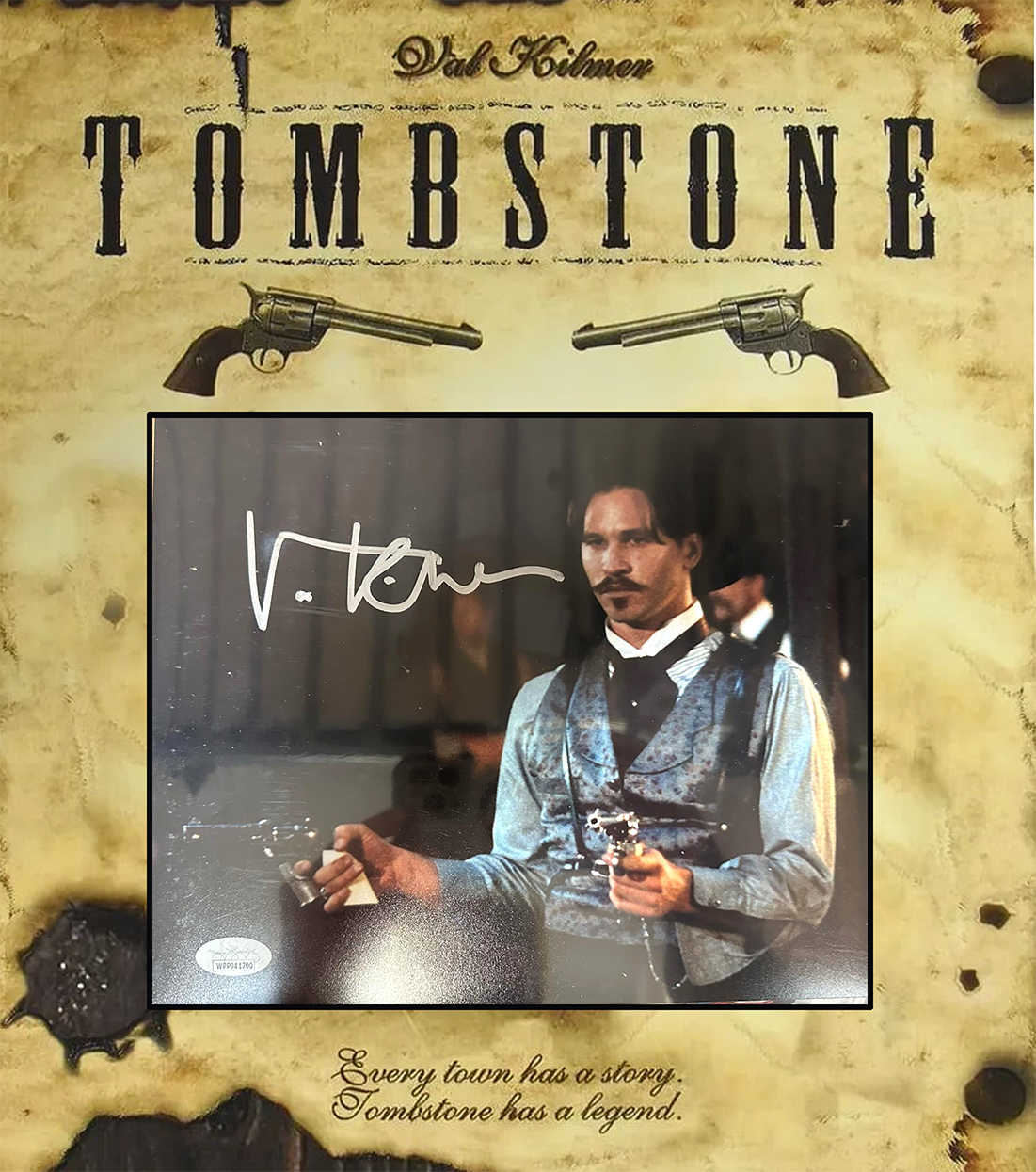 TOMBSTONE custom 16×20 mat for VAL KILMER autographed 8×10 photo