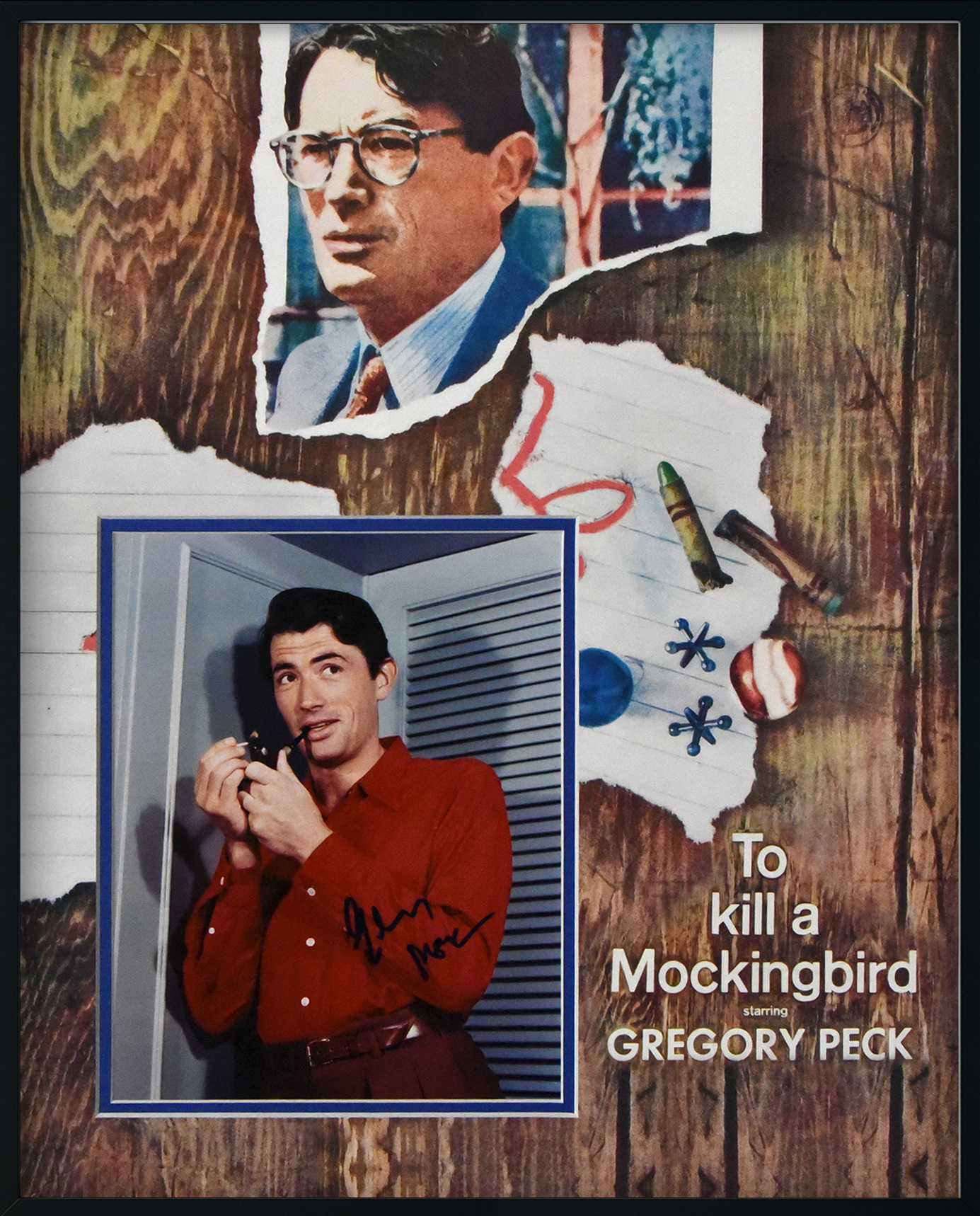 [SOLD] GREGORY PECK autographed “To Kill A Mockingbird” 16×20 display
