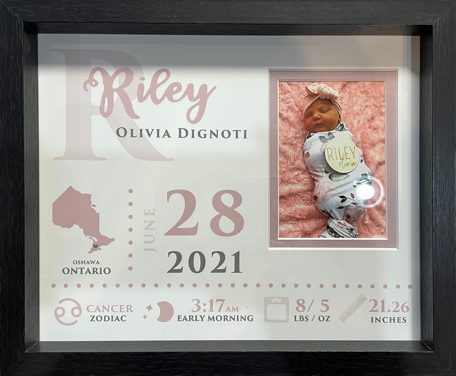 [SHOP] BABY BIRTH STATS MAT 8×10 custom for | Birth Announcement Sign | Newborn Gift Personalized