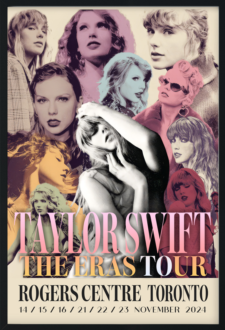 [SHOP] TAYLOR SWIFT ERAS TORONTO TOUR POSTER 12×18 framed display