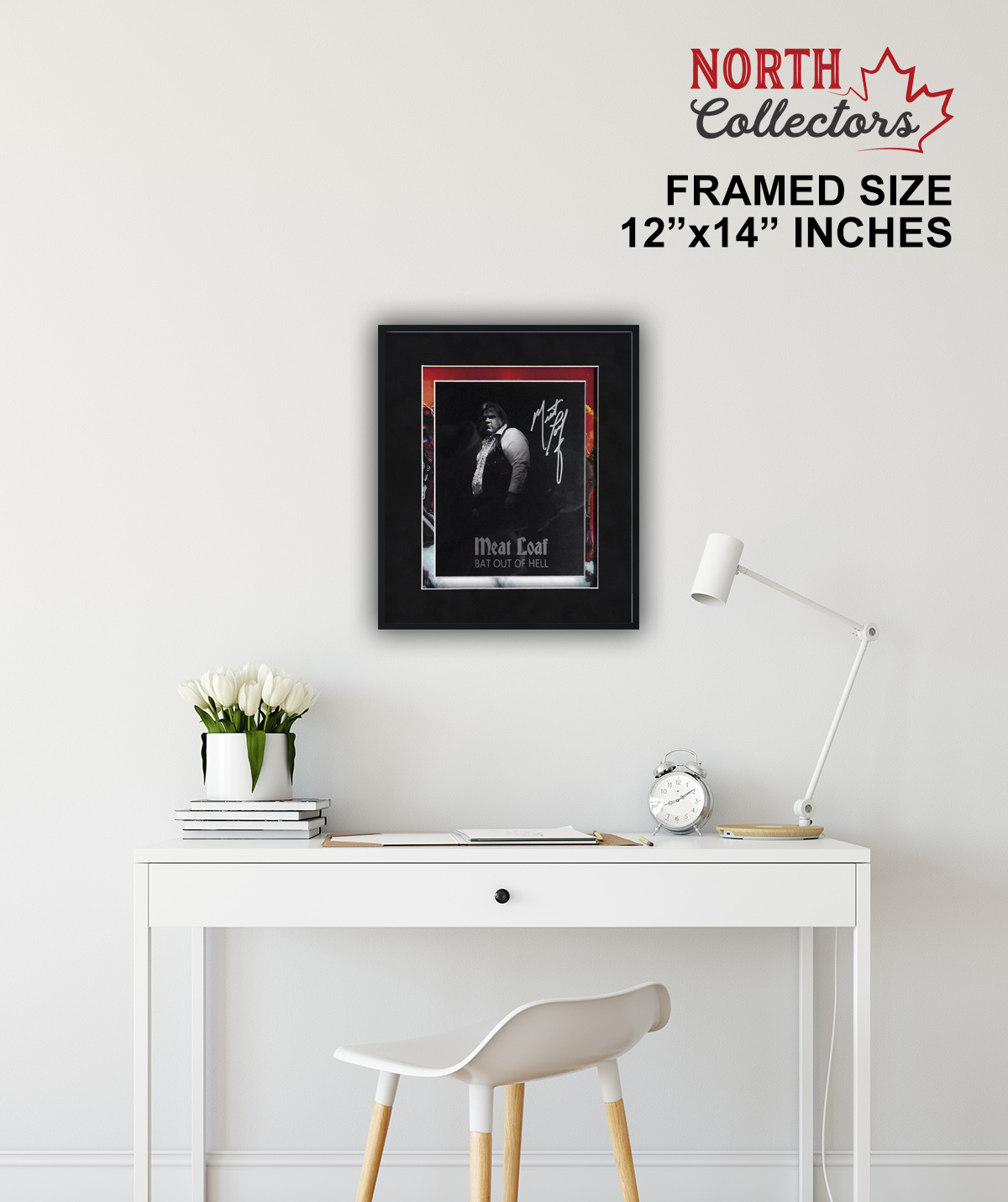 [SHOP] MEAT LOAF autographed “Bat Out Of Hell” 13×15 glass etched display