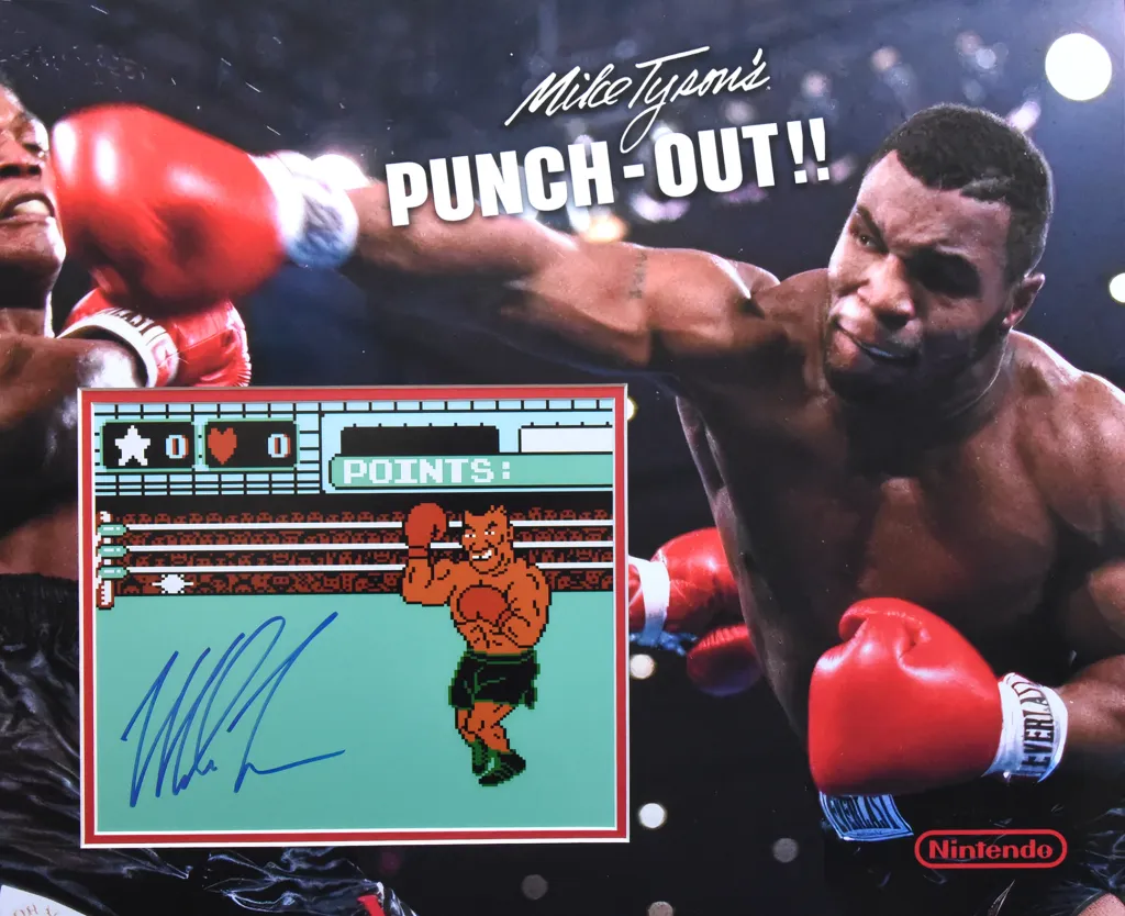 [SHOP] MIKE TYSON autographed “PUNCH-OUT!!” 16X20 matted and framed display