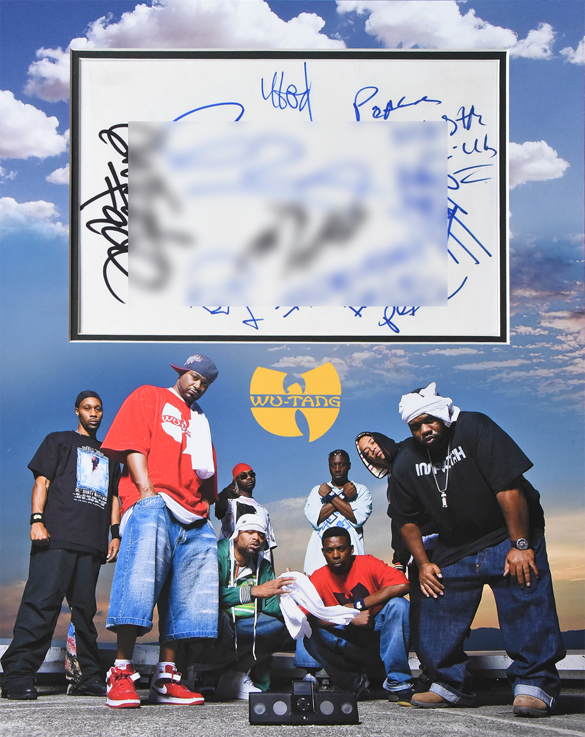 WU-TANG CLAN custom 16×20 mat for multi-signed cut or photo