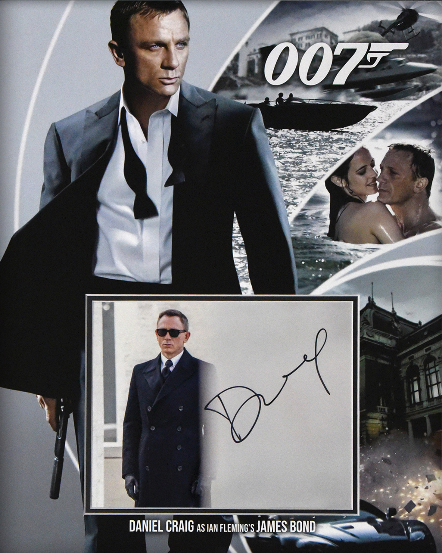 JAMES BOND 007 custom 16×20 mat for DANIEL CRAIG signed 8×10 photo