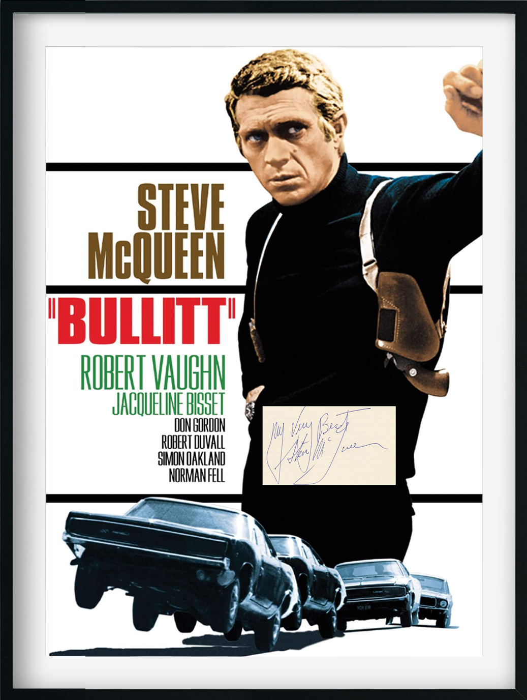 BULLITT custom 16×20 mat for STEVE McQUEEN autograph