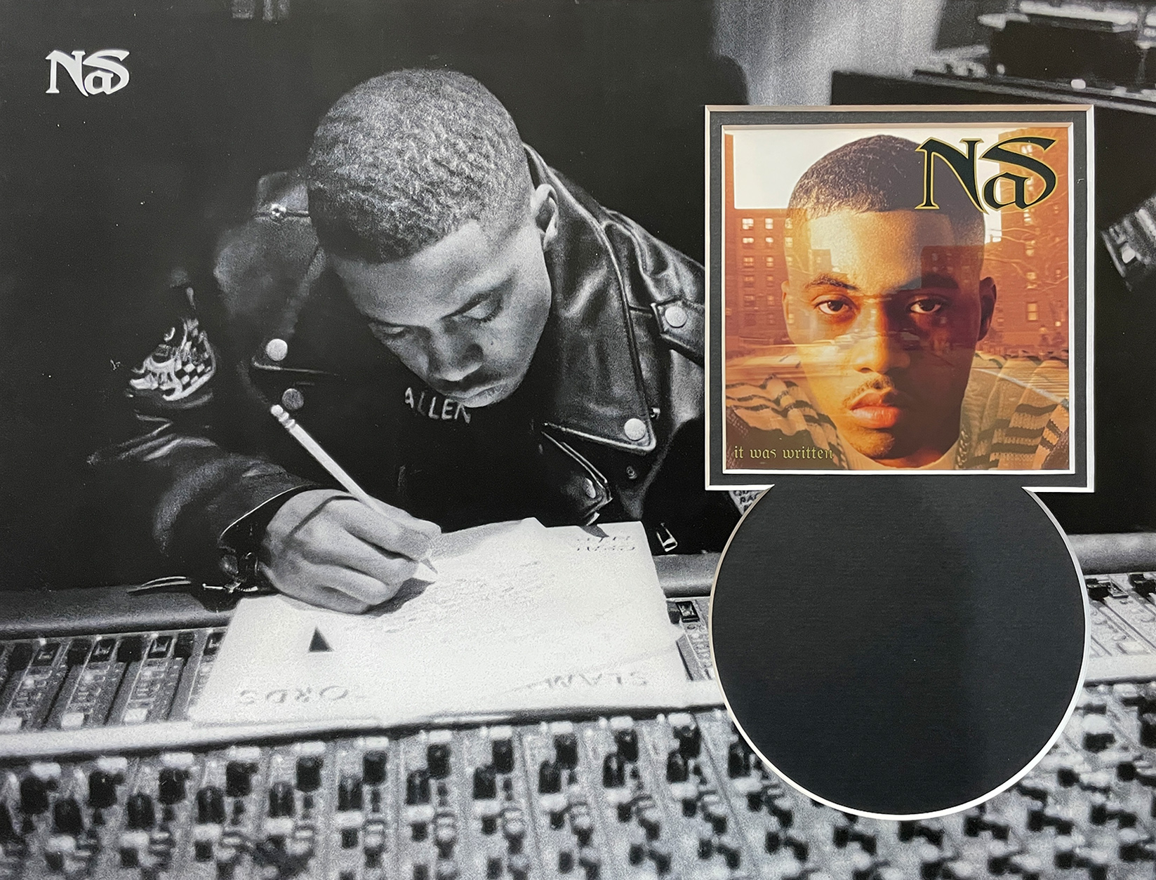 NAS custom 12×16 mat for signed CD disc and cover