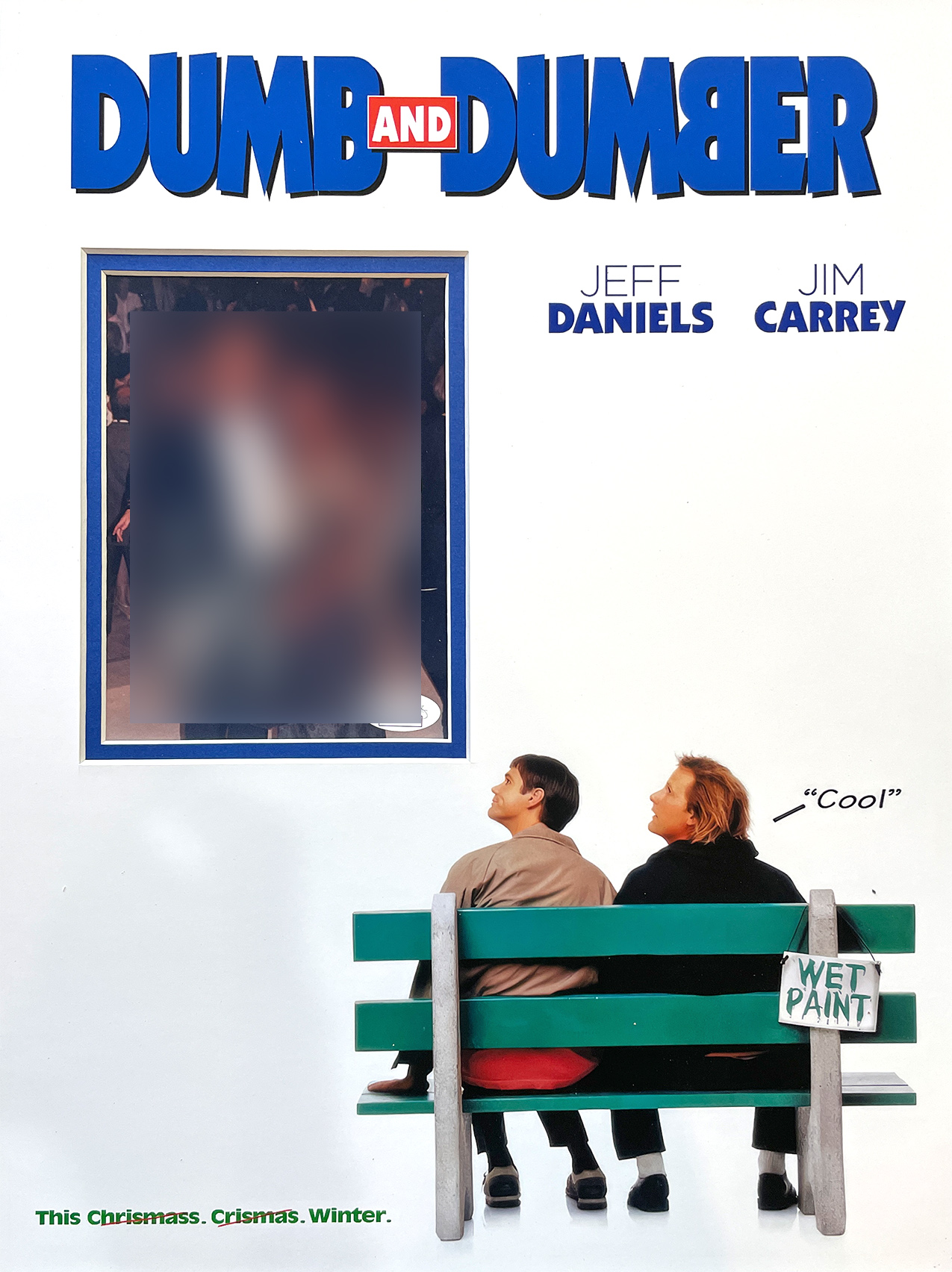 DUMB & DUMBER custom 12×16 mat for signed JEFF DANIELS and JIM CARREY 5×7 photo