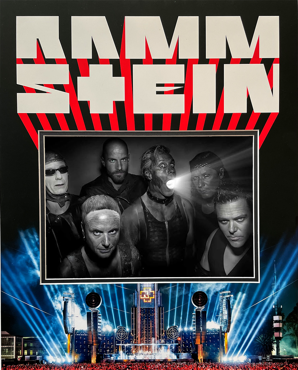 RAMMSTEIN custom 16×20 mat for band signed 8×12 photo