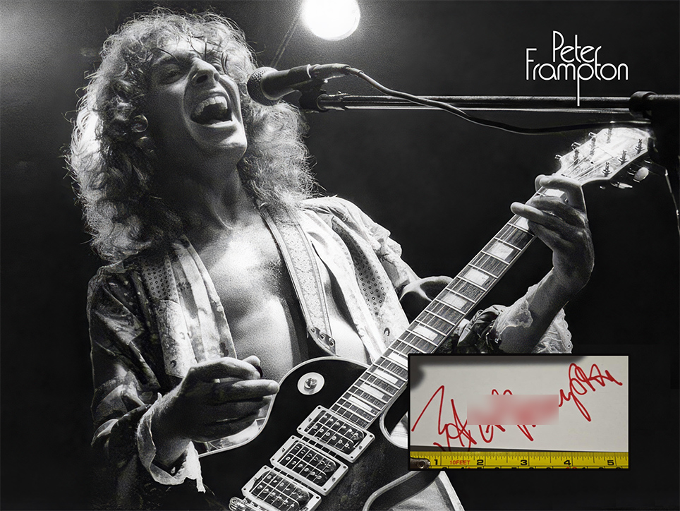 PETER FRAMPTON custom 12×16 mat designs for signed cut or autographed CD