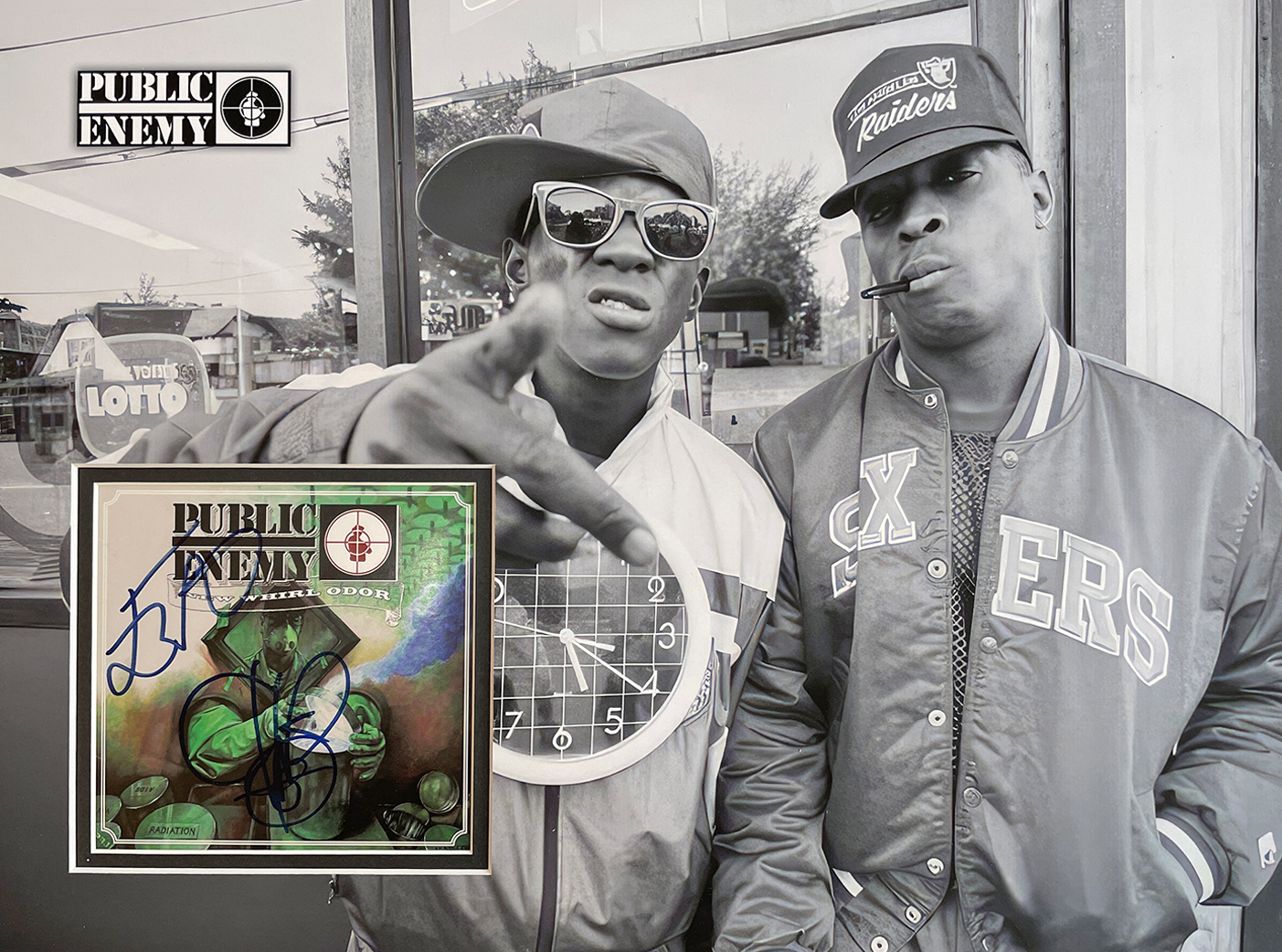 PUBLIC ENEMY custom 12×16 mat for signed CD cover