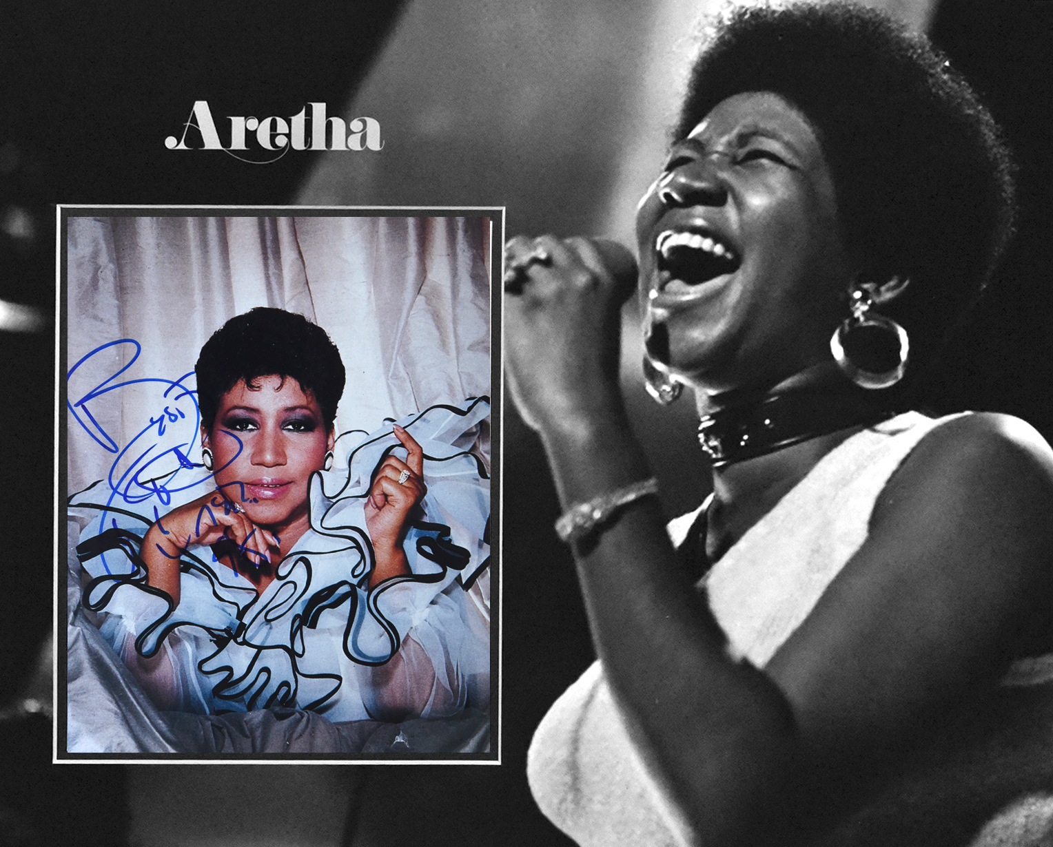 [SHOP] ARETHA FRANKLIN custom 16×20 mat for signed 8×10 photo