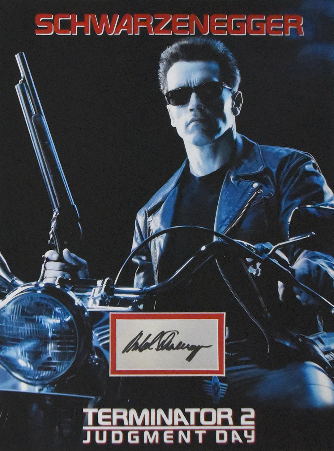 TERMINATOR 2 custom 12×16 mat for ARNOLD slabbed autograph