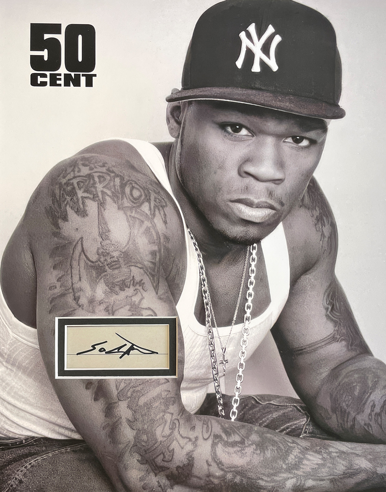 50 CENT custom 11×14 mat for signed book page
