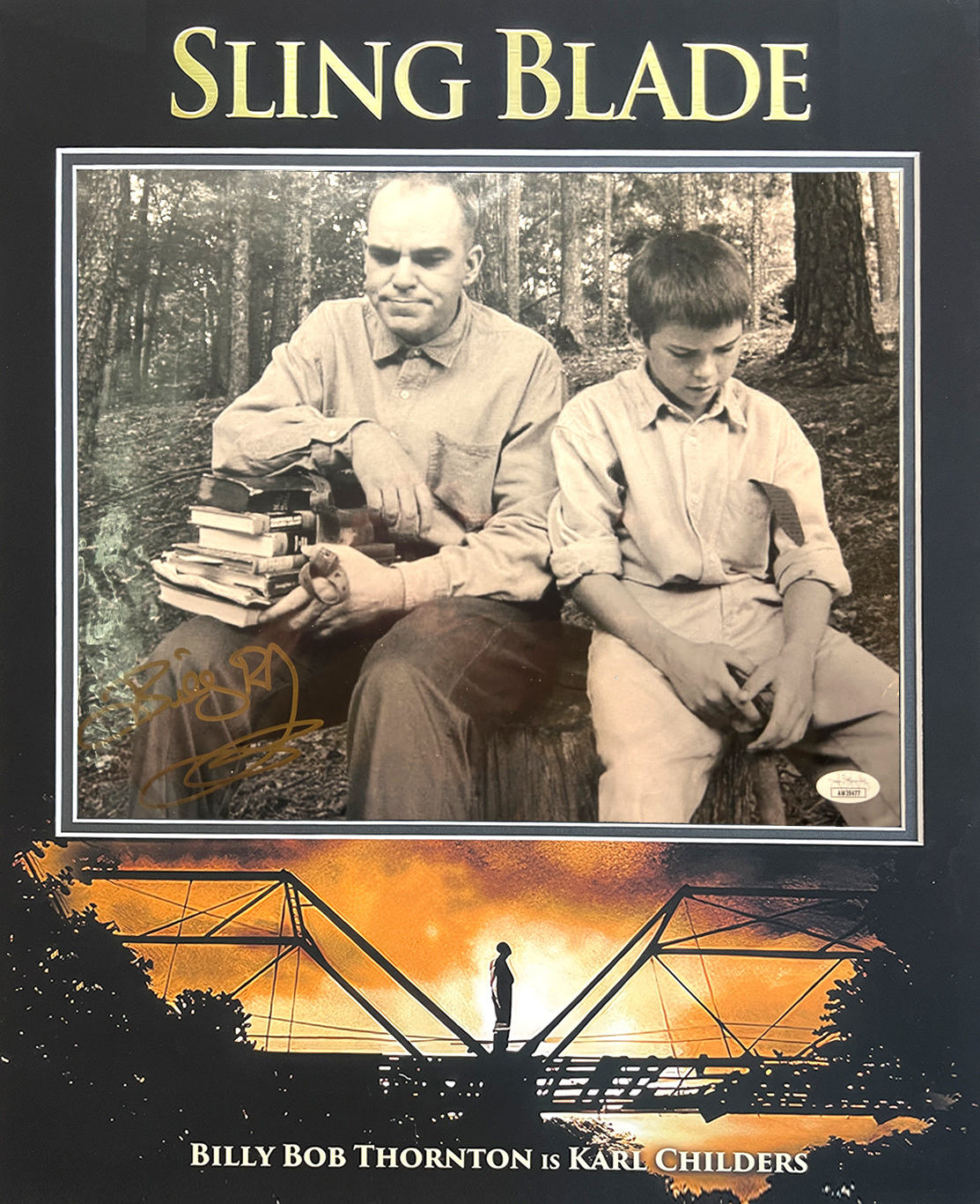 SLING BLADE custom 16×20 mat for BILLY BOB THORNTON signed 11×14 photo