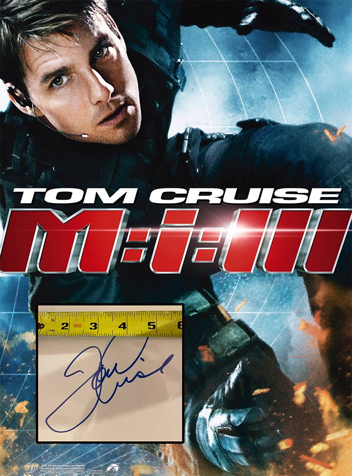 MISSION IMPOSSIBLE custom 12×16 mat designs for TOM CRUISE autograph