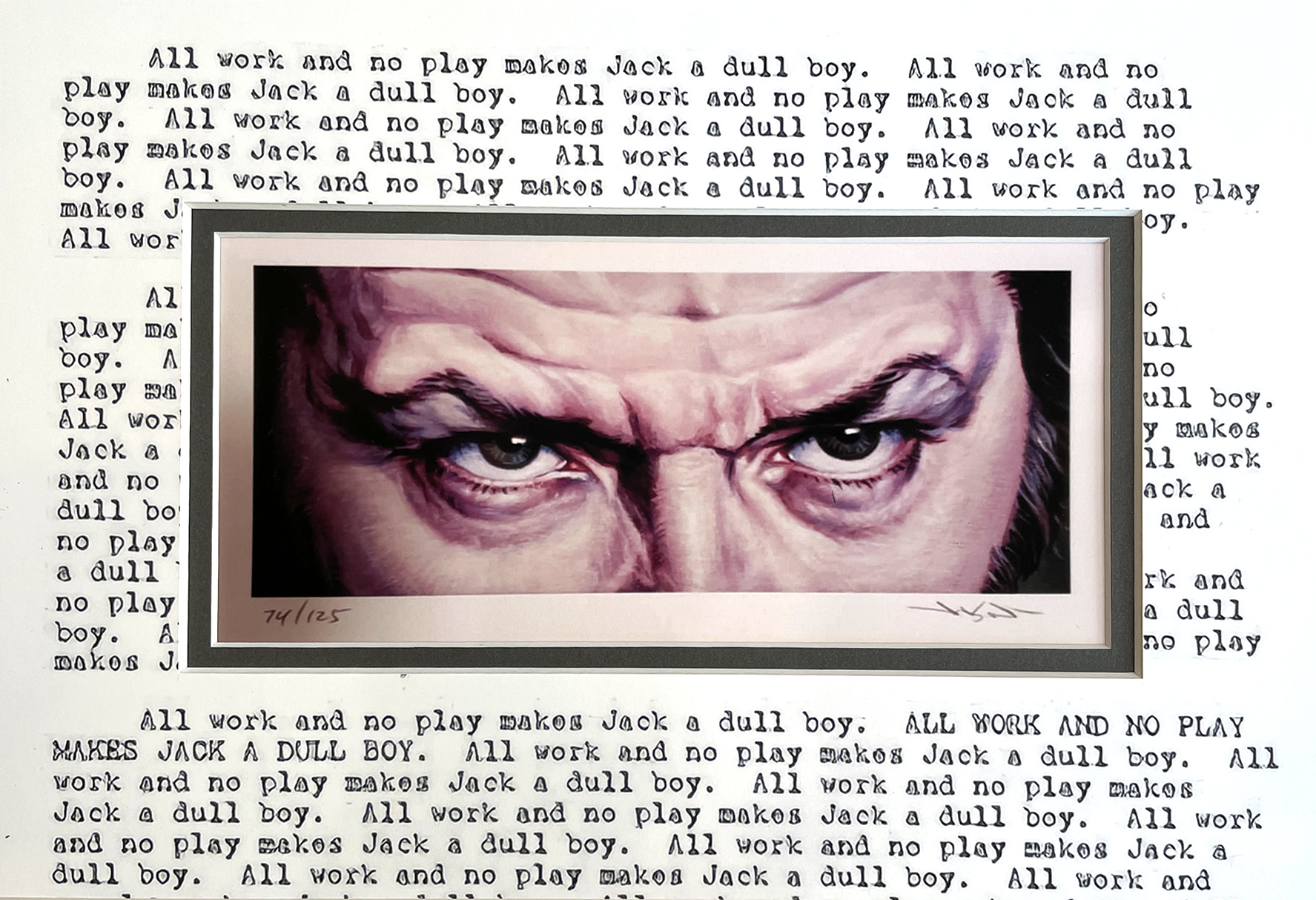 THE SHINING custom 8×12 mat for Jack Nicholson EYES limited edition print