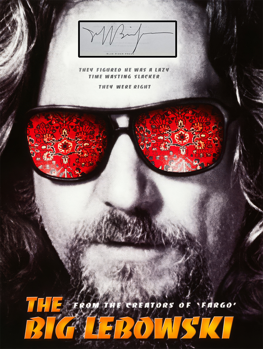 THE BIG LEBOWSKI custom 12×16 mat designs for JEFF BRIDGES book page autograph