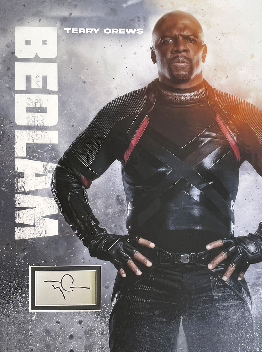 DEADPOOL’S BEDLAM custom 12×16 mat for TERRY CREWS book page autograph