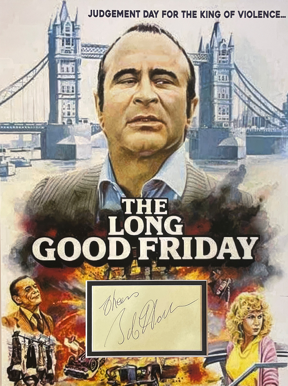 THE LONG GOOD FRIDAY custom 12×16 mat for BOB HOSKINS autograph