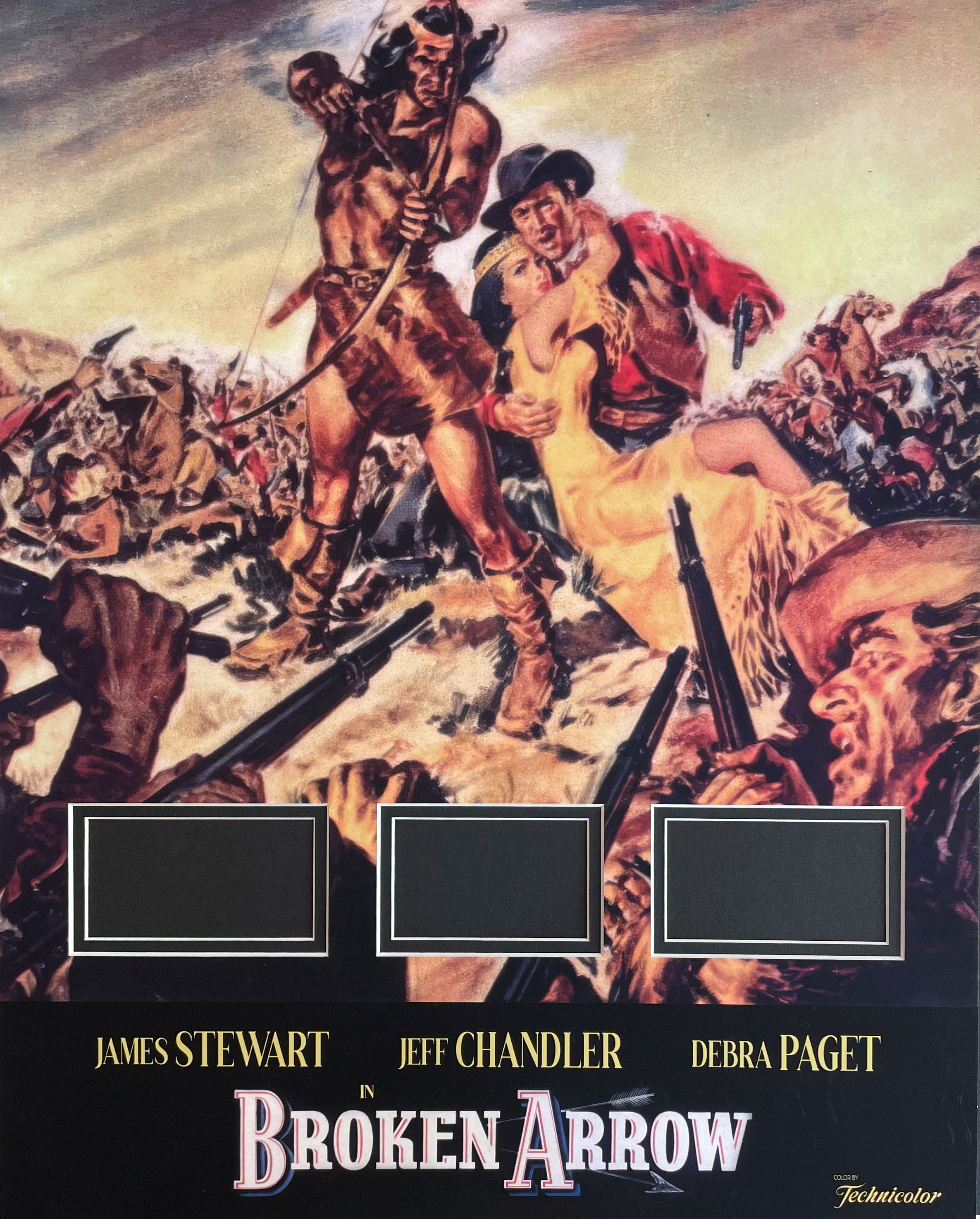 BROKEN ARROW custom 16×20 vintage mat for 3 cast autographs