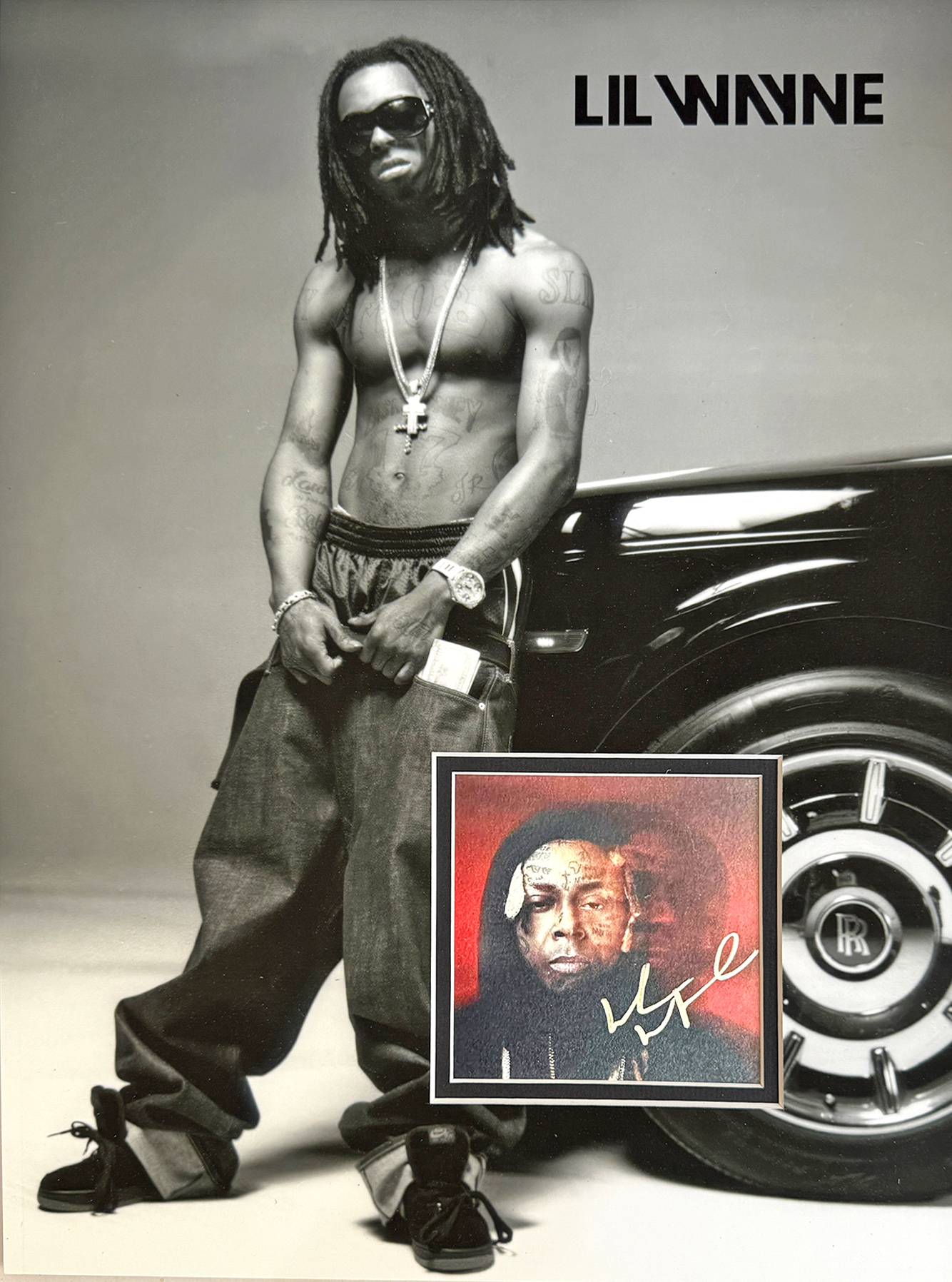LIL WAYNE custom 12×16 mat for signed CD insert