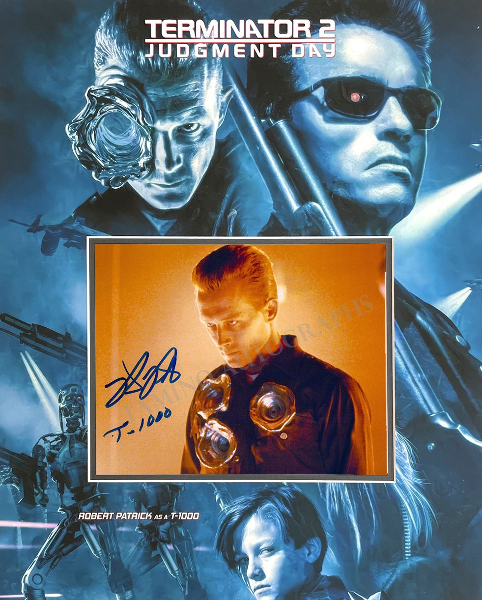 TERMINATOR 2 custom 16×20 mat for ROBERT PATRICK signed 8×10 photo