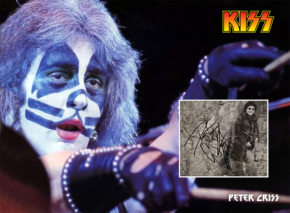KISS custom 12×16 mat for PETER CRISS signed CD cover