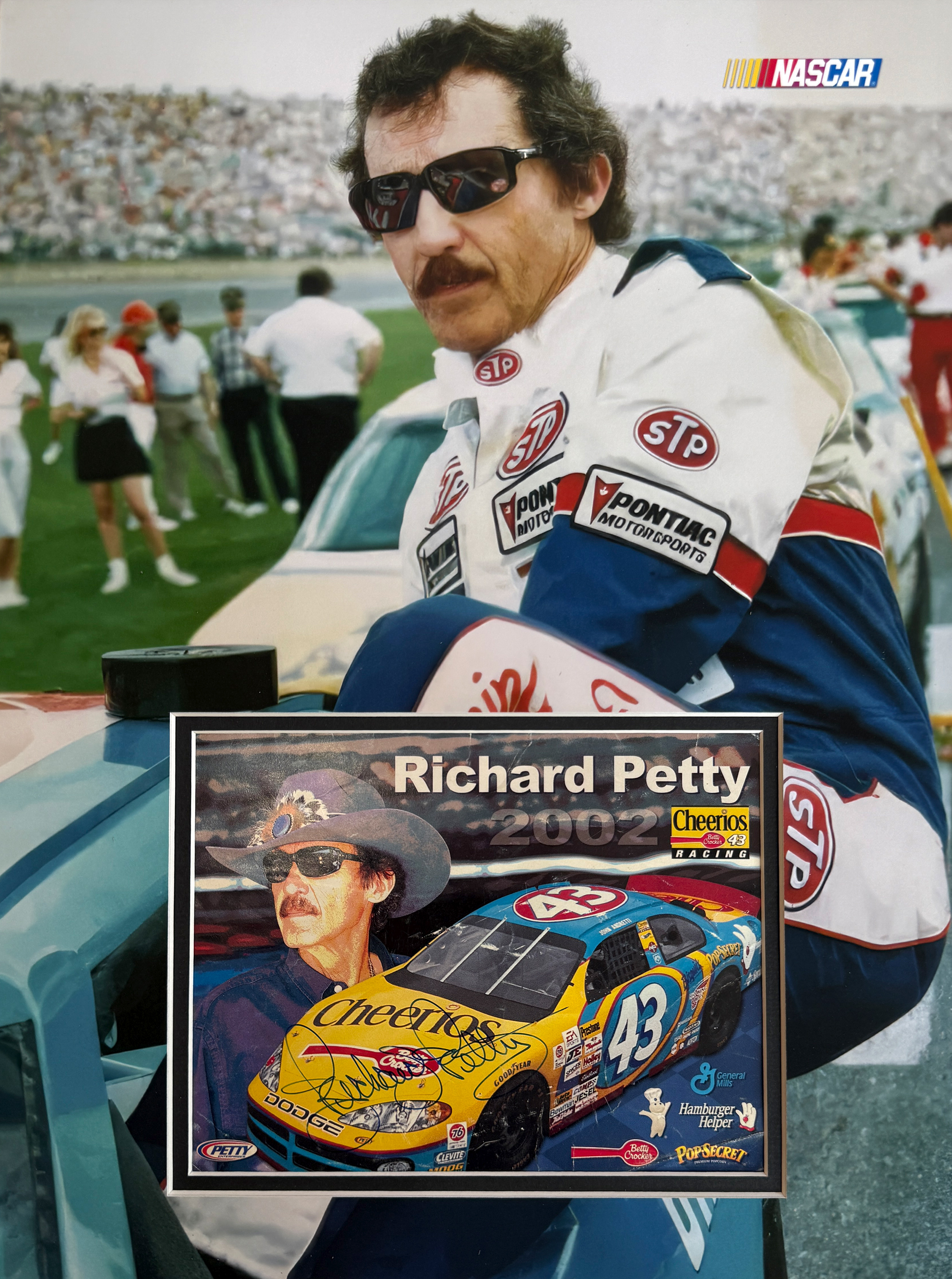 RICHARD PETTY custom 12×16 mat for signed 5×7 postcard