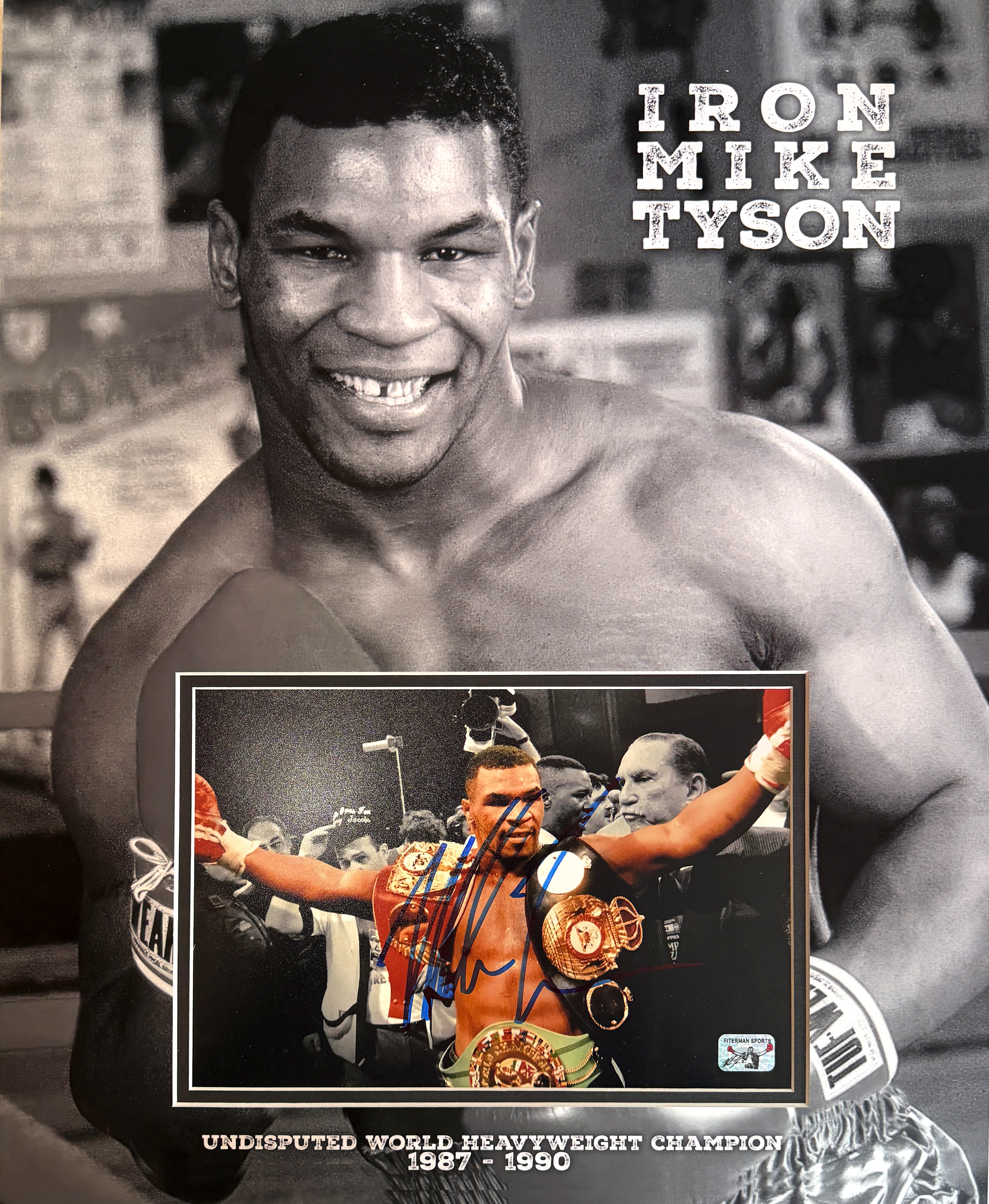 MIKE TYSON custom 16×20 mat for signed 8×10 photo