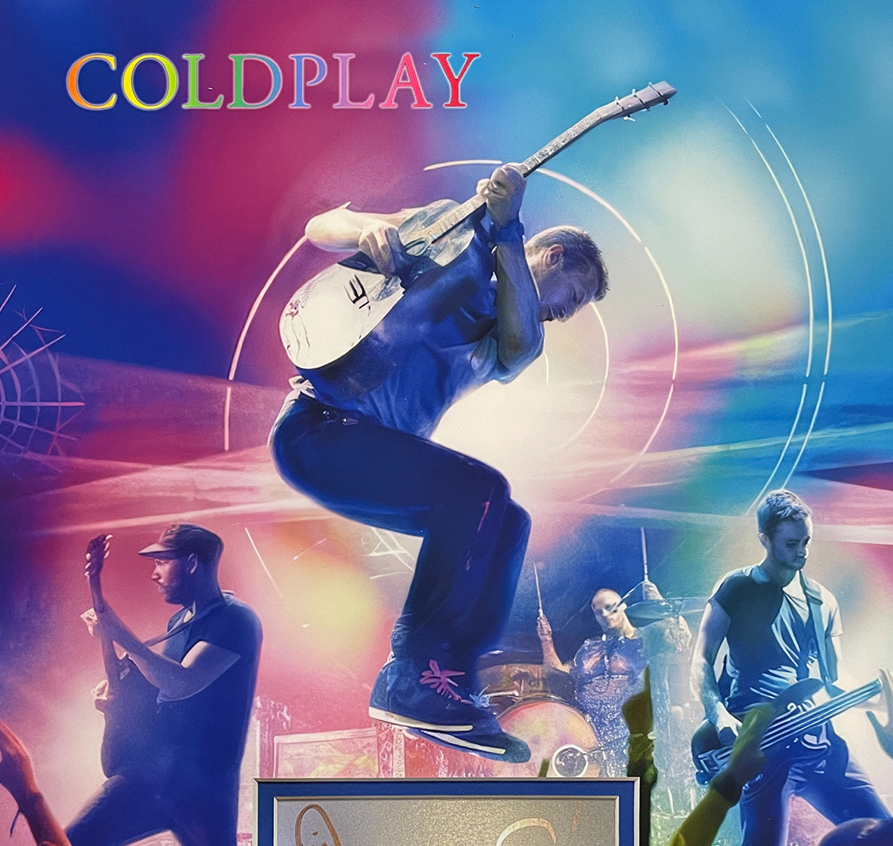 COLDPLAY custom 12×16 mat for signed CD insert
