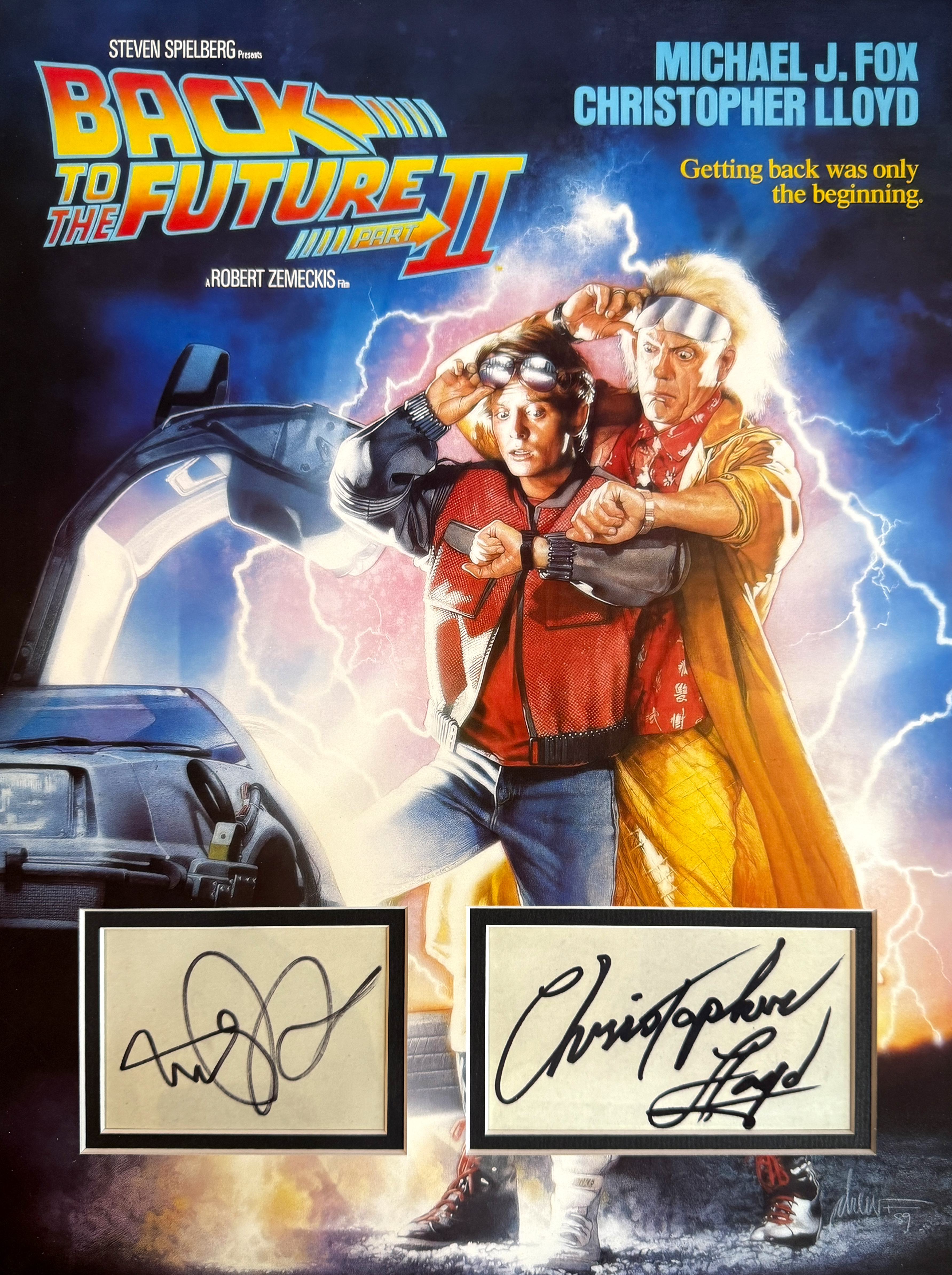 BACK TO THE FUTURE custom 12×16 mats for MARTY and DOC BROWN cut autographs