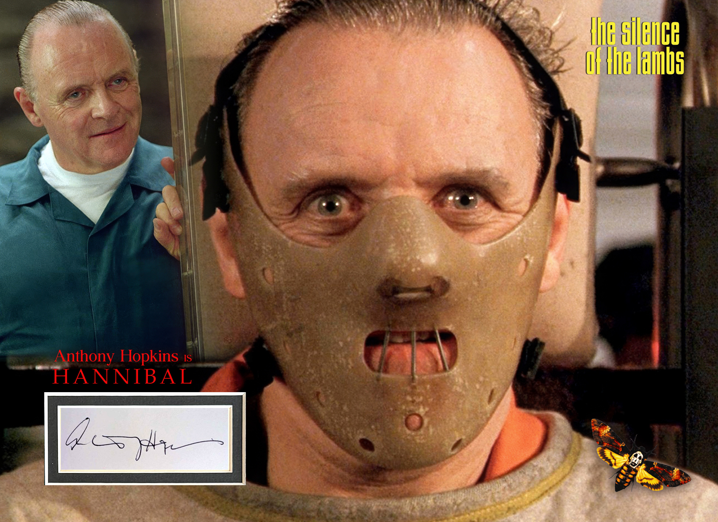 matTV: HANNIBAL custom 12×16 mat with ANTHONY HOPKINS autographed book page