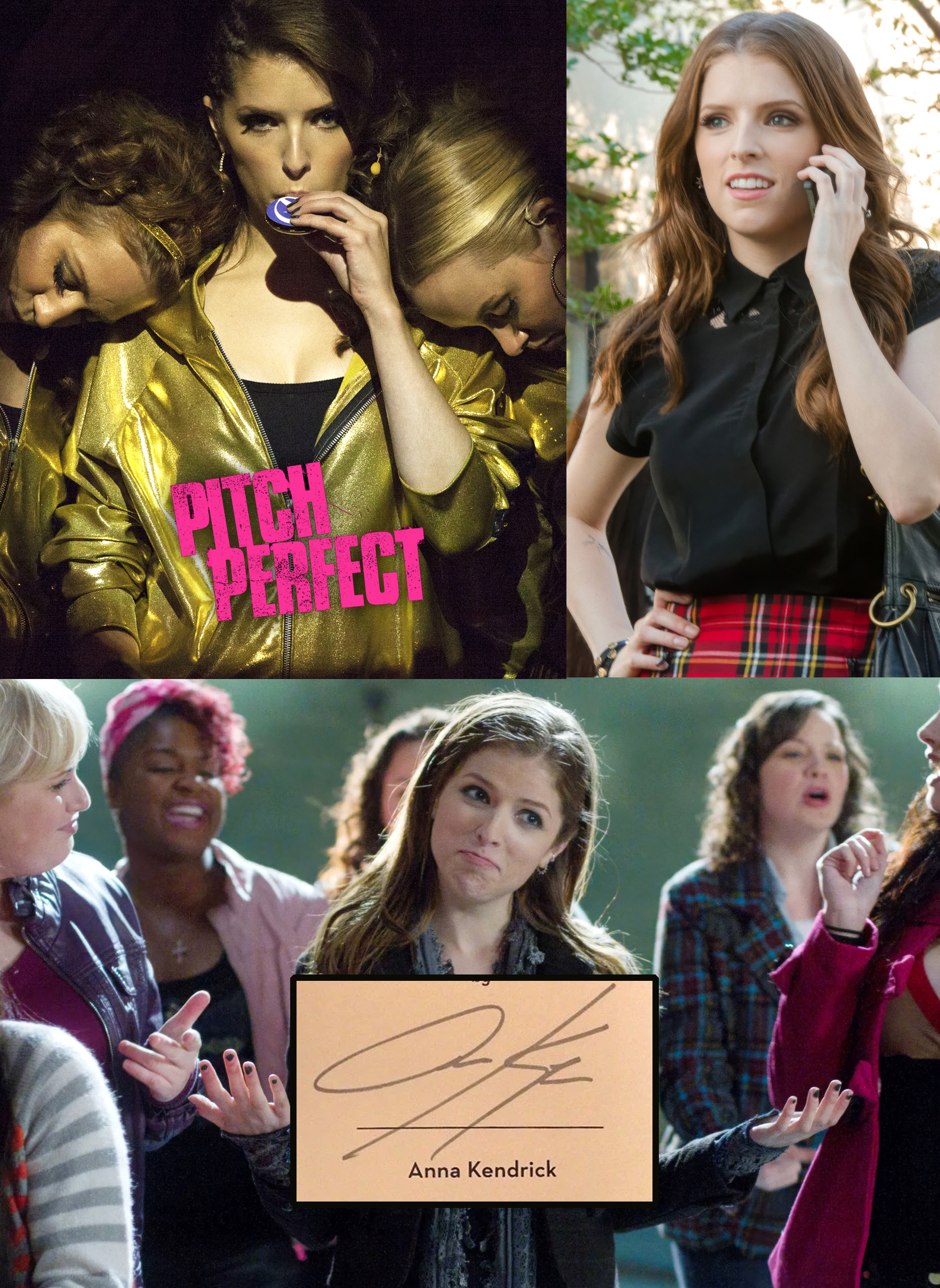 ANNA KENDRICK custom 12×16 mat designs for BOOK PAGE autograph