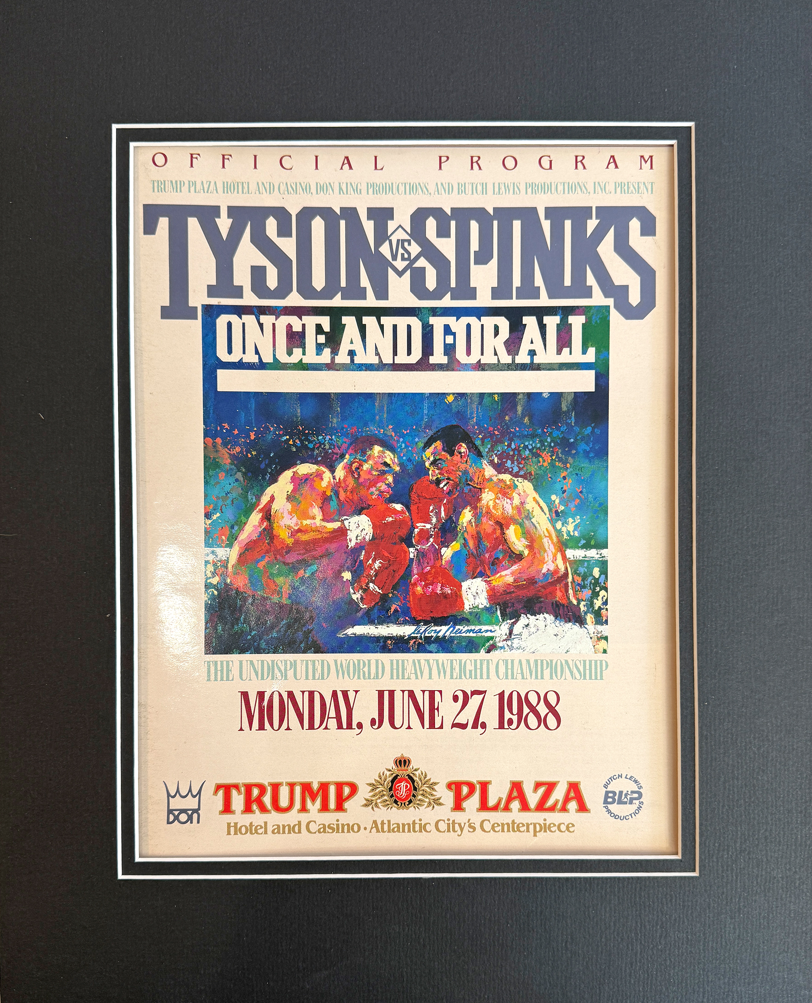 TYSON vs. SPINKS custom 12×16 mat book for vintage program