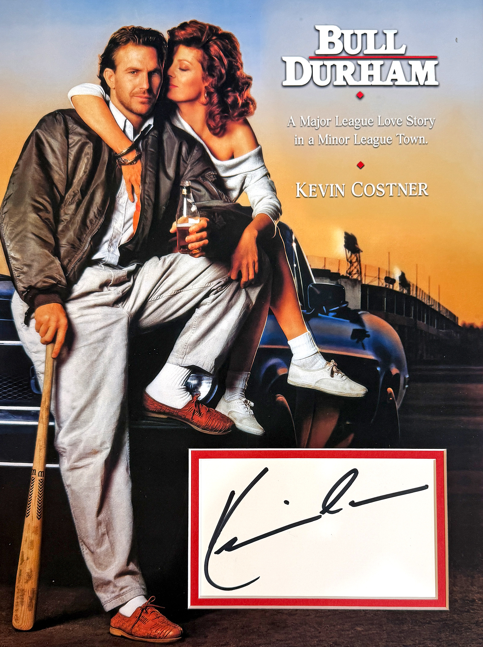 matTV: BULL DURHAM custom 12×16 mat for KEVIN COSTNER book cut