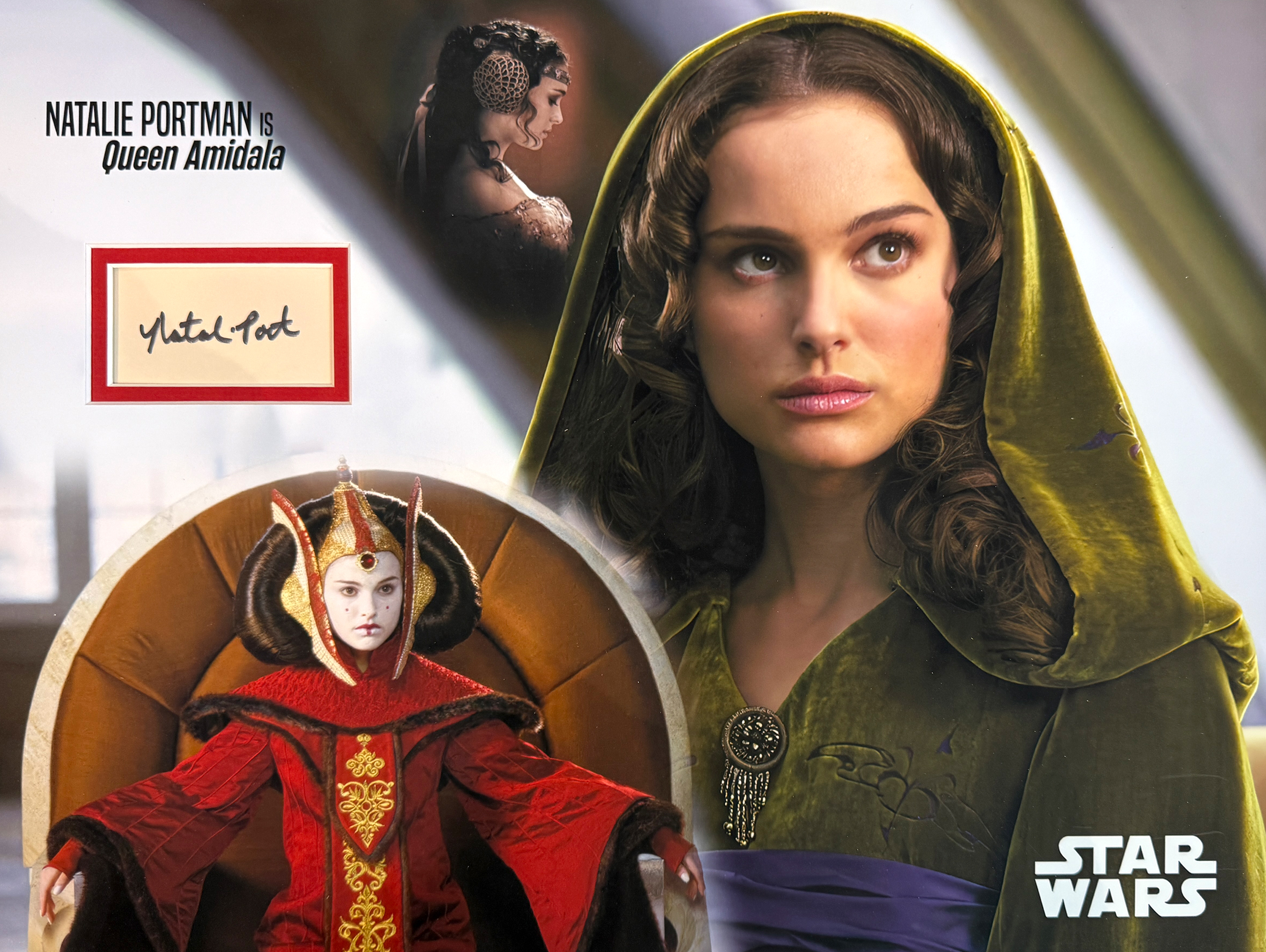 $45 / STAR WARS QUEEN Custom 12X16 inch Mat for Your NATALIE PORTMAN autographed book page