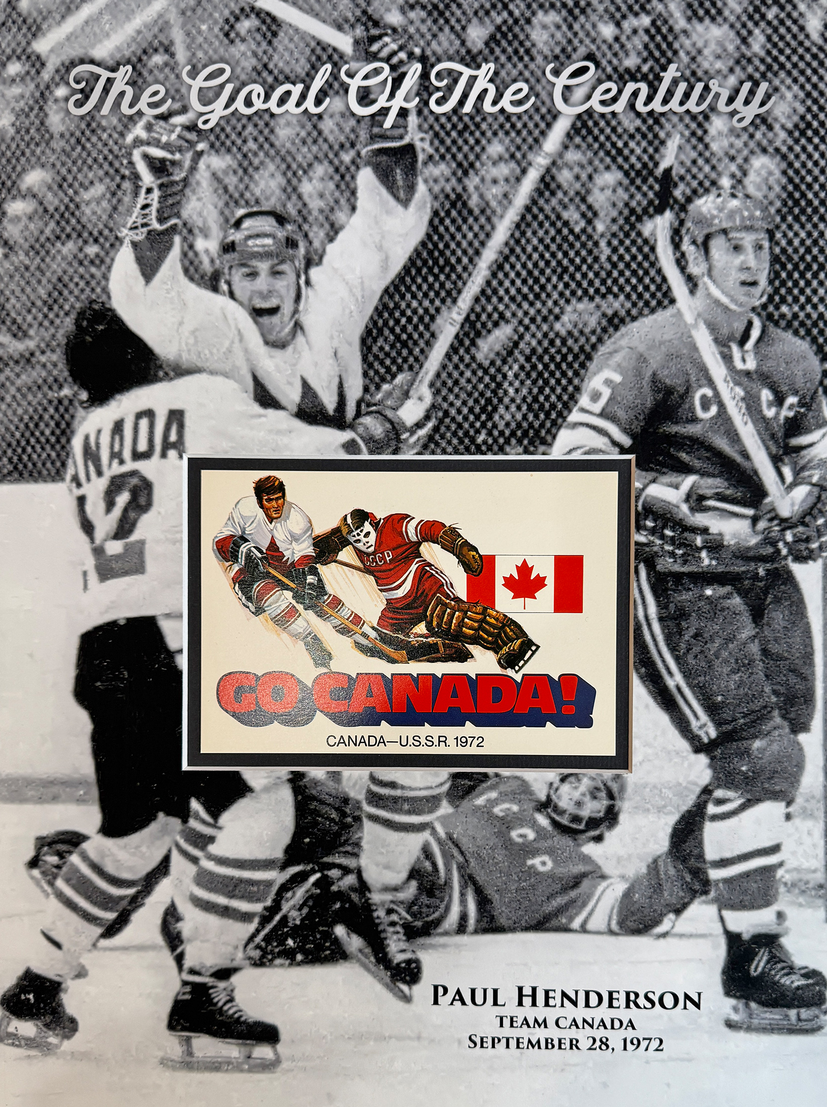 TEAM CANADA 1972 custom 12×16 mat for original fan POSTCARD