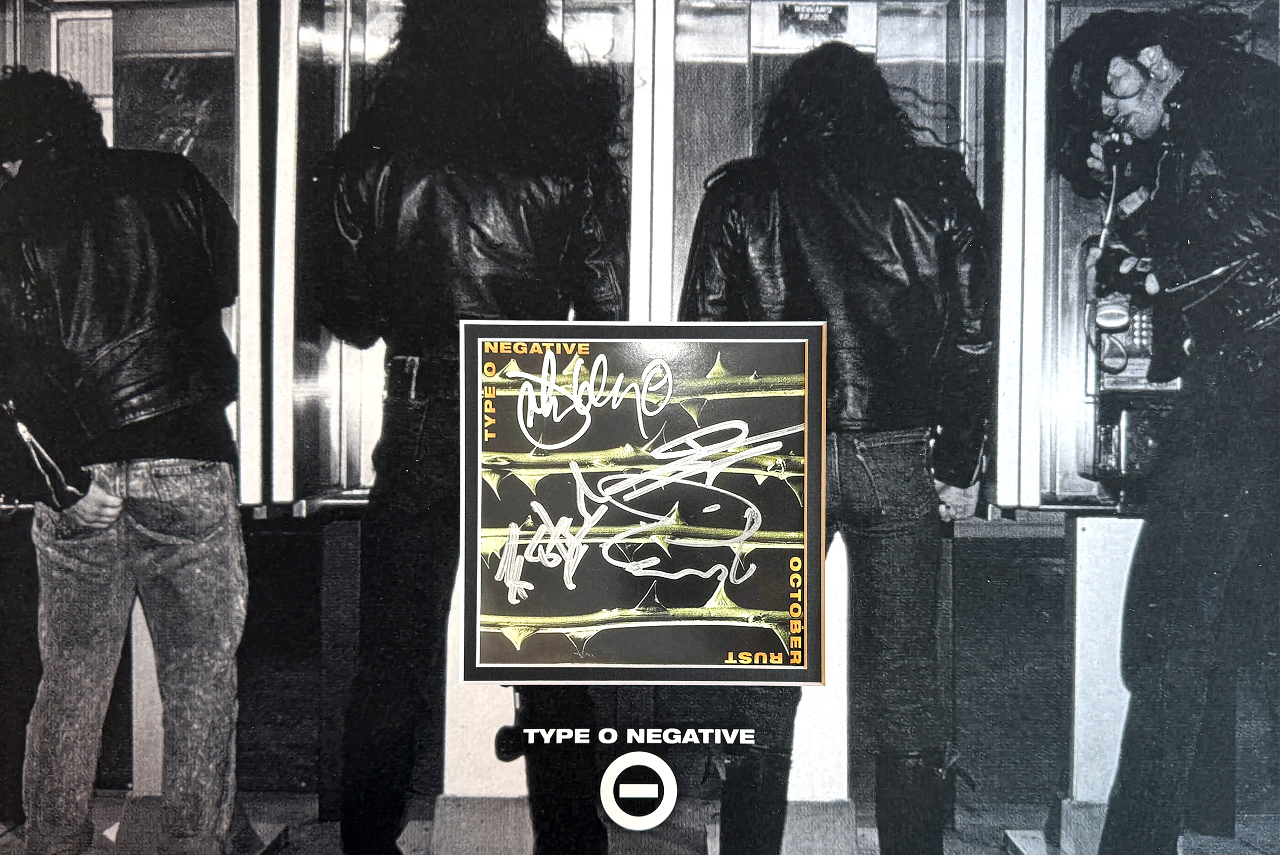 TYPE O NEGATIVE custom 12×18 mats for signed CD cover